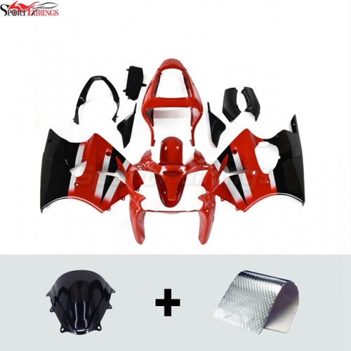Sportfairings Fairing Kit fit for Kawasaki Ninja ZX6R 2000 - 2002 - Red Black White