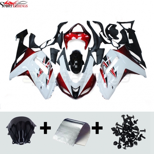 Sportfairings Fairing Kit fit for Kawasaki Ninja ZX6R 2007 - 2008 - White Black Red