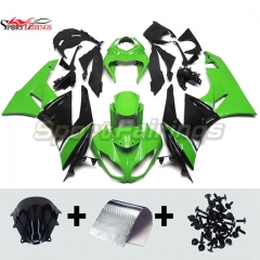 Sportfairings Fairing Kit fit for Kawasaki Ninja ZX6R 2009 - 2012 - Green Black