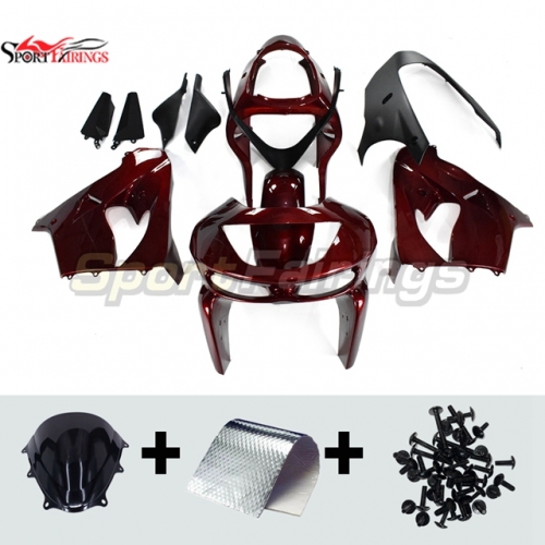 Sportfairings Fairing Kit fit for Kawasaki Ninja ZX9R 1998 - 1999 - Dark Red