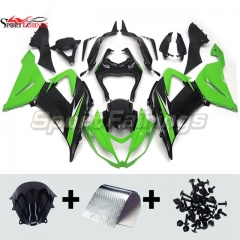 Sportfairings Fairing Kit fit for Kawasaki Ninja ZX6R 2013 - 2018 - Green Black