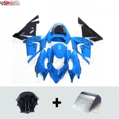 Sportfairings Fairing Kit fit for Kawasaki Ninja ZX10R 2004 - 2005 - Blue Black with Flames