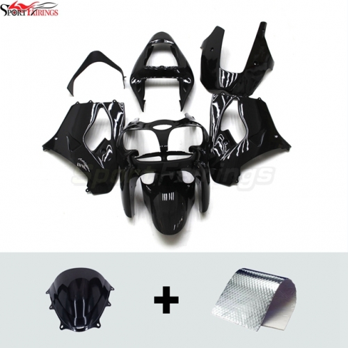 Sportfairings Fairing Kit fit for Kawasaki Ninja ZX9R 2002 - 2003 - Gloss Black