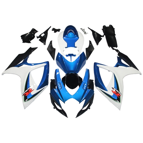 Sportfairings Fairing Kit fit for Suzuki GSXR600 GSXR750 2006 - 2007 - Blue White