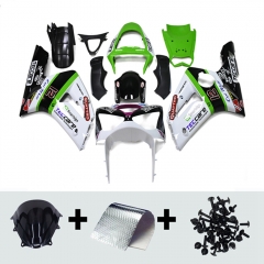 Sportfairings Fairing Kit fit for Kawasaki Ninja ZX6R 2003 - 2004 - White Green Black
