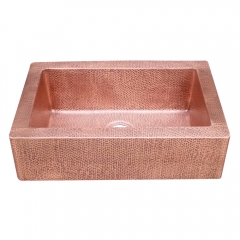 Akicon Single Bowl Farmhouse Apron Copper Kitchen Sink