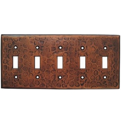 Akicon™ Copper Switch Plate 5 Toggle Switch Wall Plate / Switch Plate / Cover