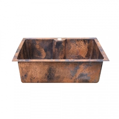 Akicon™ Single Bowl Undermount Copper Kitchen Sink