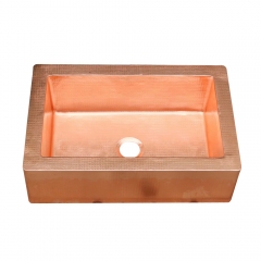 Akicon™ Single Bowl Farmhouse Apron Copper Kitchen Sink