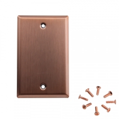 Akicon™ Copper Switch Plate 1-Gang No Device Blank Wallplate Cover, UL Listed, 2 PACK