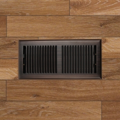 Akicon™ 4"x10" Floor Register with Trap Net, 4-Inch x 10-Inch Duct Opening Measurements, Oil Rubbed Bronze Finishing