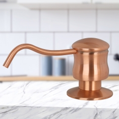 Akicon™ Built in Copper Soap Dispenser Refill from Top with 17 OZ Bottle - 3 Years Warranty