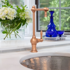 Akicon™ One-Handle Copper Drinking Water Filter Faucet for Instant Hot Water Tank Dispenser & Filtration System - Copper