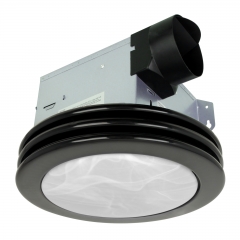 Akicon Exhaust Fan, Ultra Quiet 80 CFM 1.5 Sones Ventilation Exhaust Bathroom Fan with Light, 3000K/4000K/5000K Selectable LED Light - Matte Black