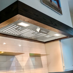 Akicon™ Range Hood Insert 36 Inch, 600 CFM Built-in Kitchen Hood with 3 Speeds, Ultra-Quiet Stainless Steel Ducted Vent Hood Insert with LED Lights an