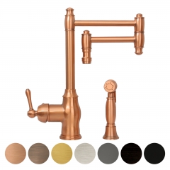 Akicon™ One-Handle Copper Pot Filler Kitchen Faucet with Solid Brass Side Sprayer