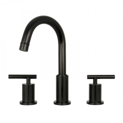 Akicon™ Two-Handle Matte Black Widespread Bathroom Sink Faucet