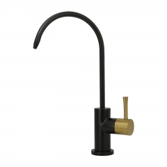 Akicon™ One-Handle Matte Black & Brushed Gold Drinking Water Filter Faucet Water Purifier Faucet