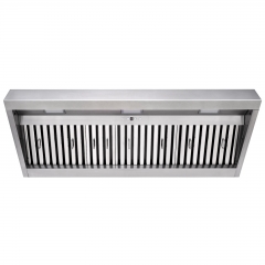 48 Inch Insert/Built-in Range Hood, Ultra Quiet, Powerful Suction Stainless Steel 8'' Duct Kitchen Vent Hood with Dimmable LED Light, 4-Speeds 1200CFM