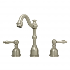 Akicon™ Two-Handle Brushed Nickel Widespread Bathroom Sink Faucet