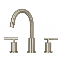 Akicon™ Two-Handle Brushed Nickel Widespread Bathroom Sink Faucet