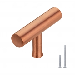 Akicon™ Copper Kitchen T Bar Cabinet Pulls 100% Solid Brass Drawer Knob AK01917-C (10-PACK)