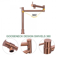 Akicon™ Copper Pot Filler Kitchen Faucet Deck-Mounted