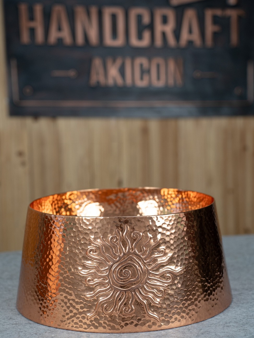 akicon-sun-flowers sink-copper-handmade