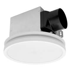 Bathroom Exhaust Fan with Light & Nightlight, 80CFM 2.0 Sones Quiet, Ventilation Fan, UL/HVI Certified, Round, Satin White