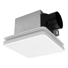 Bathroom Exhaust Fan with Light & 3.5W Nightlight, 80CFM 2.0 Sones Exhaust Fan for Bathroom Ceiling, Square, White