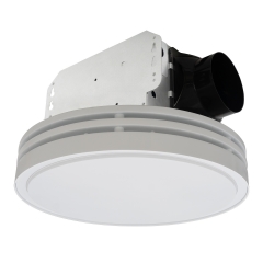 Bathroom Fan Light Combo, 15W Dimmable 3CCT LED Light with 5W 2-Color Night Light Ventilation Fan, Round, White
