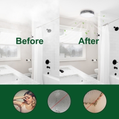 Bathroom Fan Light Combo, 15W Dimmable 3CCT LED Light with 5W 2-Color Night Light Ventilation Fan, Round, Silver