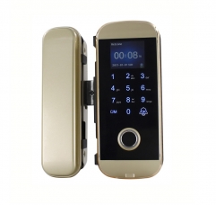 K108J Smart Keypad Biometric Fingerprint Glass Door Lock For Sliding Door