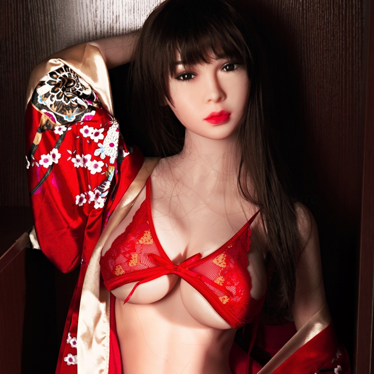 China's style, red bathrobe temptation, silicone doll