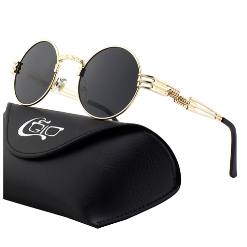 CGID Retro industrial style Mirrored Polarized Steampunk Sunglasses