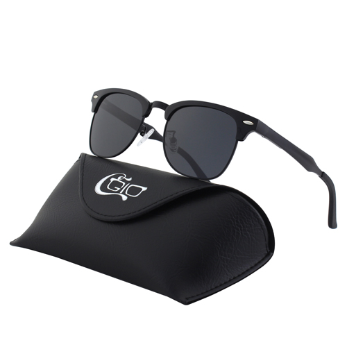 CGID Classic Al-Mg Alloy Mirrored Polarized Semi-Rimless Sunglasses