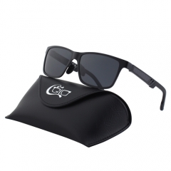 CGID Men's Sunglasses Aviation Al-Mg Alloy Square Polarized Sunglasses