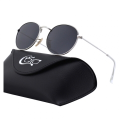 CGID Men's Sunglasses Multiple Colored Round Lennon Metal Polarized Sunglasses