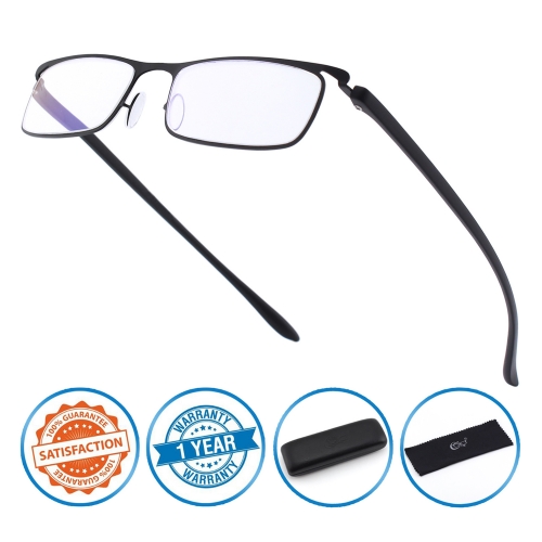 CGID Full frame Anti-Blue-Ray Reading Glasses, Computer Readers with TR90 Frame for Men and Women