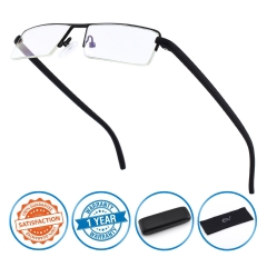 CGID UV400 Half Rim Anti-Blue light Readers, Computer Reading Glasses with TR90 Frame for Men and Women