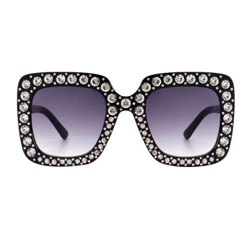 CGID Oversized Sparkling Crystal Brand Designer Sunglasses