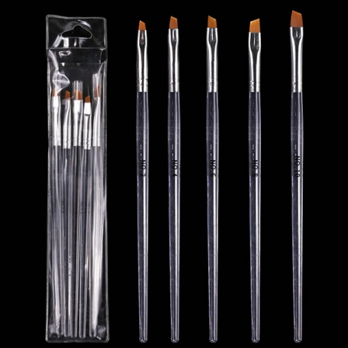 W49-1  5pcs Nail Art Brush UV Gel Polish Painting UV Gel Polish Pen Tips Tools