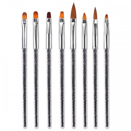 NBS-83 1 Tip Silicone UV Gel Nail Art Brush Set Painting Moulding Pen
