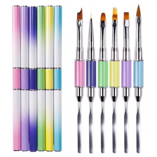 NBS-76  6 colours nailart brush set