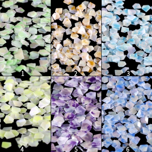 GSP-91 3D Nail Art Decorations 12 Colours Glitter Rhinestones Glass Flame