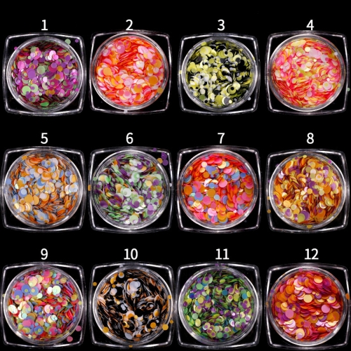 GSP-99 1Set Ultrathin Sequins Nail Art Glitter Mini Paillette Colorful Round