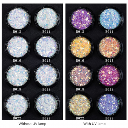 PGP-101 Laser Mixed Nail Glitter Powder Sequins Shinning Colorful