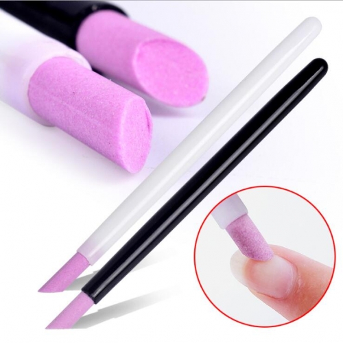 MNB-03 rose/black & white 13.5cm Nail Art Quartz Scrubs Stone Cuticle Remover Stick Pen