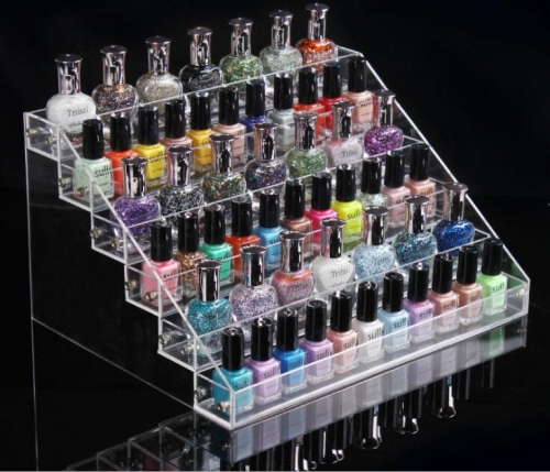 PAD-07 Acrylic Cosmetics Nail Polish Organizer Rack Holder Plastic Stand Case