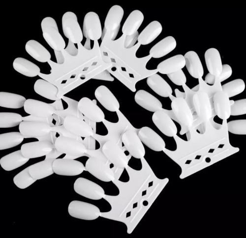 PAD-75 1 Pcs Crown Shape Display Stand Rack 4 Colors Nail Art Shelf Showing Board